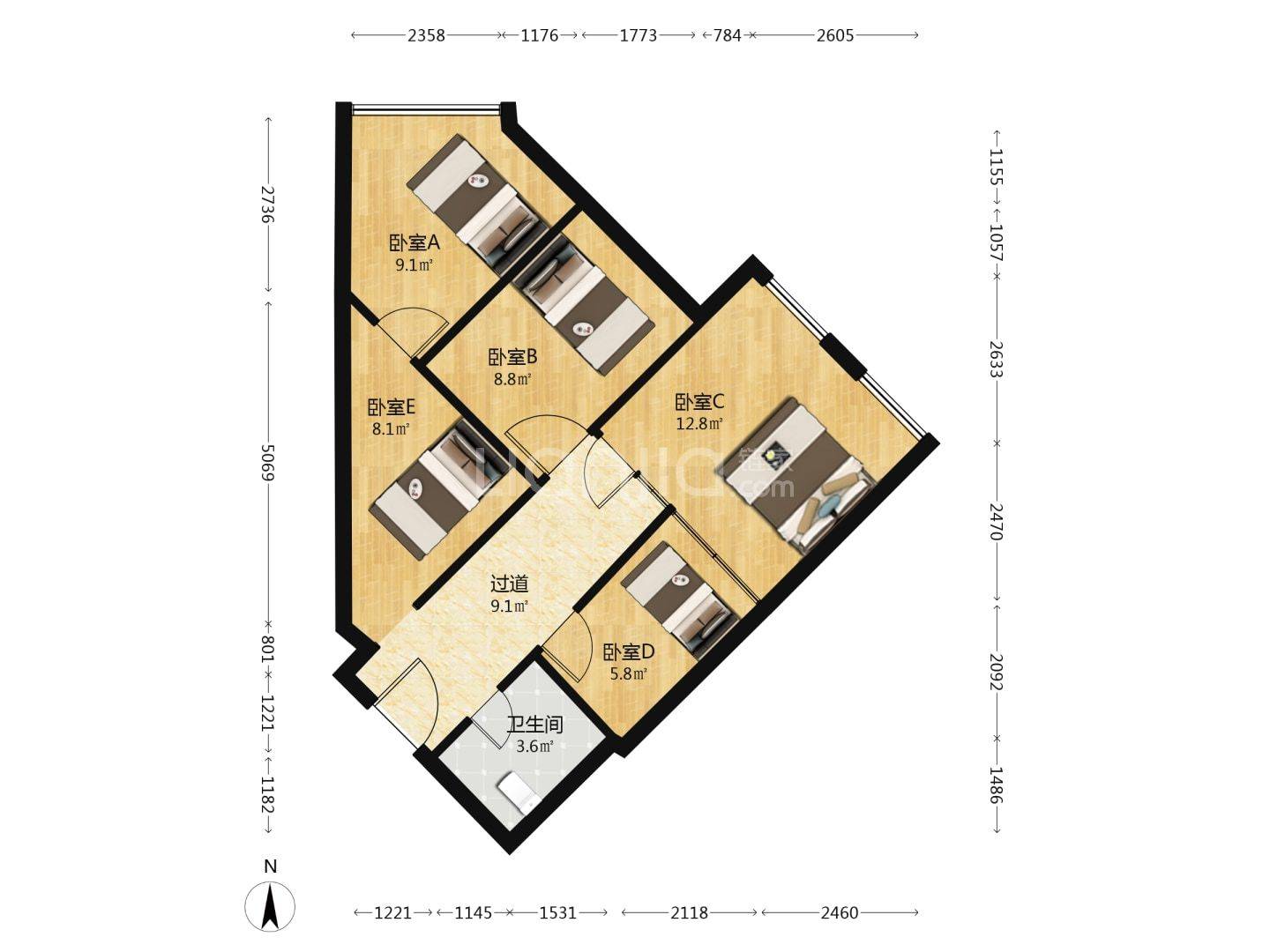 学府印象 出租整租房源1