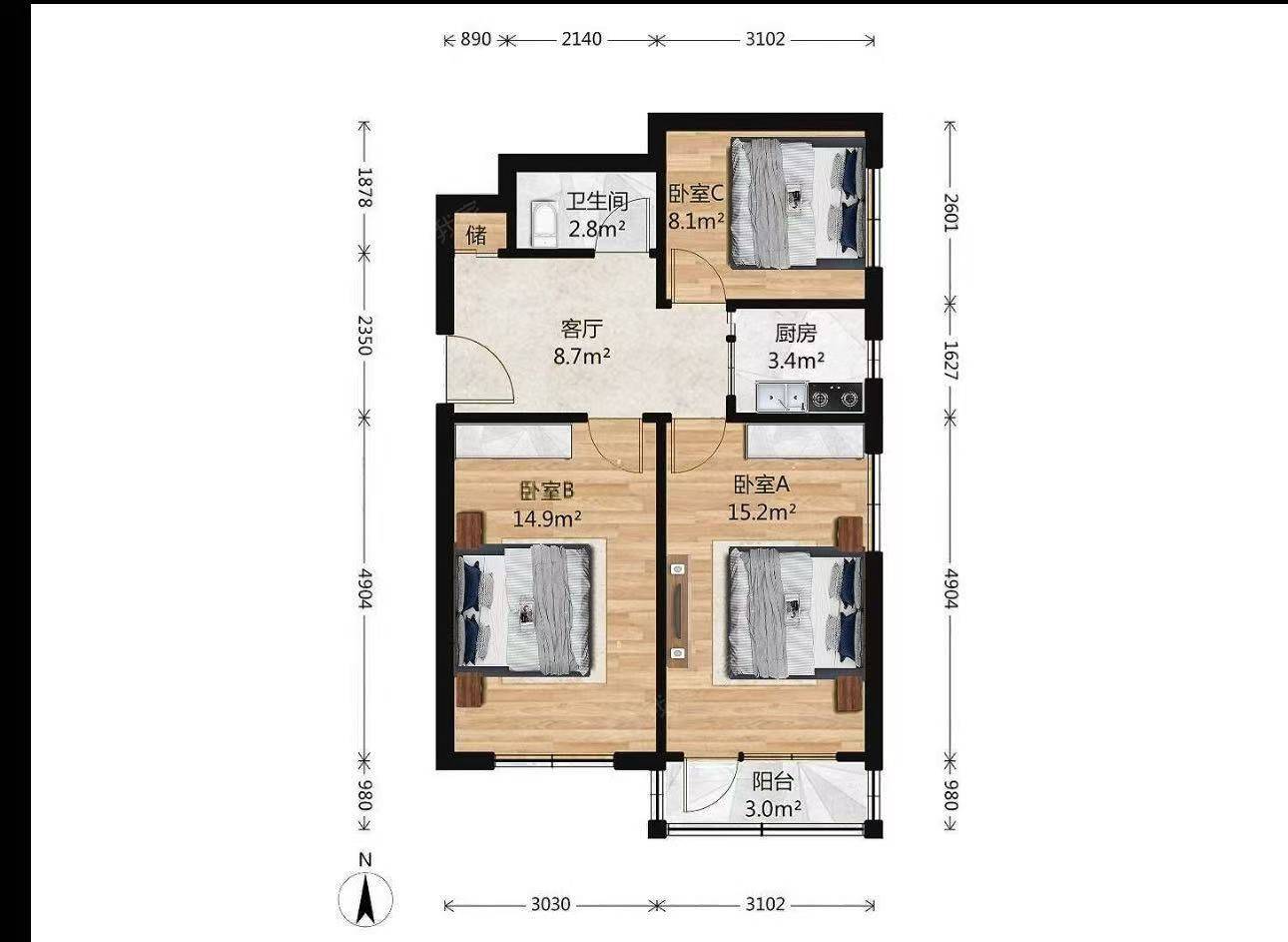 Beijing-Shijingshan-🏠,Long & Short Term,Single Apartment