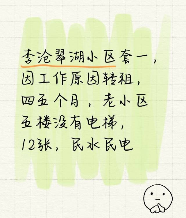 不吐泡泡的绿泡泡整租房源1